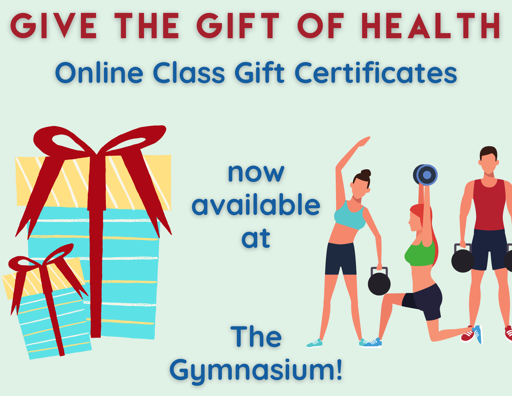 Gym Zoom Gift of Health Cert Info